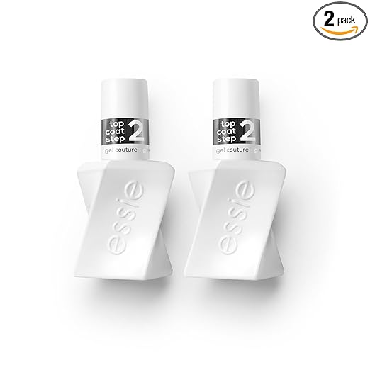 essie Gel Couture Longwear Top Coat Duo Set, Glossy High Shine Chip-Resistant Gel-Like Top Coat, Gifts For Women And Men, 0.92 Fl Oz